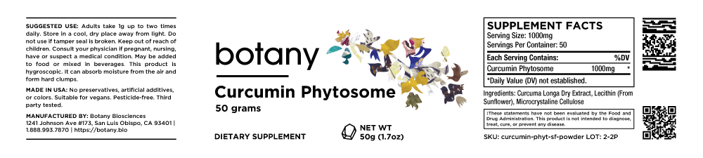 Curcumin Phytosome (Soy Free) | 18%+ Curcuminoids – Powder, 50g