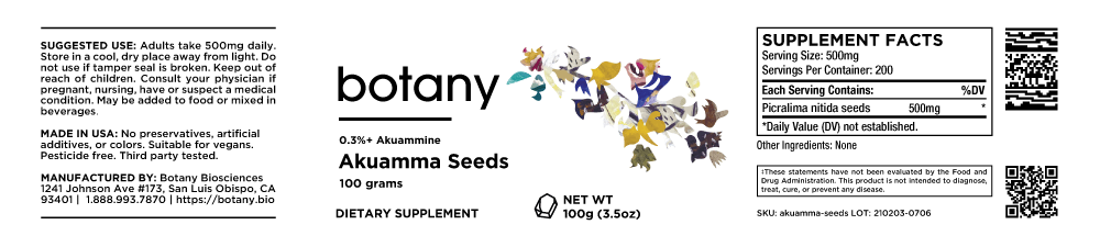 Akuamma Seeds (Picralima Nitida) | 0.3%+ Akuammine – Seeds, 100g